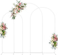 Wedding Arch Backdrop Stand 8FT,7.2FT,6.6FT White Metal Arch Stand