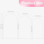 Wedding Arch Backdrop Stand 8FT,7.2FT,6.6FT White Metal Arch Stand, alternate view 3