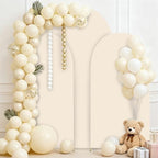 Wedding Arch Backdrop Stand Cover 3 Set Beige 7.2+6+6.6FT Grad Arch in 7.2FT+6.6FT+6FT in Beige