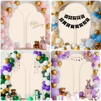 Wedding Arch Backdrop Stand Cover 3 Set Beige 7.2+6+6.6FT Grad Arch in 7.2FT+6.6FT+6FT in Beige, alternate view 6