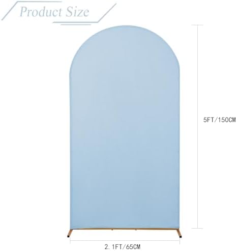 Wedding Arch Backdrop Stand Cover, 5FT Double Sided Stretchy Arch Cover Fitted Wedding Birthday Party Banquet, alternate view