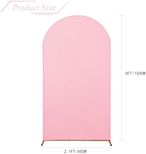Wedding Arch Backdrop Stand Cover, 5FT Double Sided Stretchy Arch Cover Fitted Wedding Birthday Party Banquet, alternate view