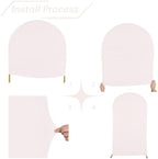 Wedding Arch Backdrop Stand Cover, 5FT Double Sided Stretchy Arch Cover Fitted Wedding Birthday Party Banquet, alternate view