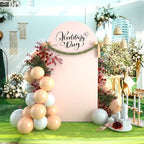 Wedding Arch Backdrop Stand Cover, 5FT Double Sided Stretchy Arch Cover Fitted Wedding Birthday Party Banquet, alternate view