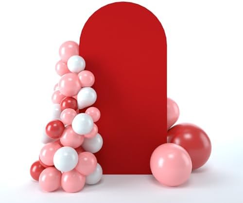 Wedding Arch Backdrop Stand Cover, 6.6FT Double Sided Stretchy Arch Cover Fitted Wedding Birthday Party Banquet