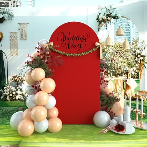 Wedding Arch Backdrop Stand Cover, 6.6FT Double Sided Stretchy Arch Cover Fitted Wedding Birthday Party Banquet, alternate
