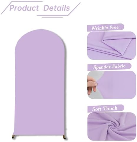 Wedding Arch Backdrop Stand Cover, 6.6FT Double Sided Stretchy Arch Cover Fitted Wedding Birthday Party Banquet, alternate