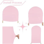 Wedding Arch Backdrop Stand Cover, 6.6FT Double Sided Stretchy Arch Cover Fitted Wedding Birthday Party Banquet, alternate