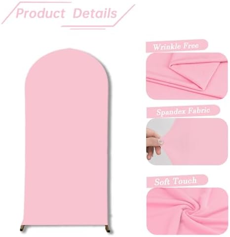Wedding Arch Backdrop Stand Cover, 6.6FT Double Sided Stretchy Arch Cover Fitted Wedding Birthday Party Banquet, alternate