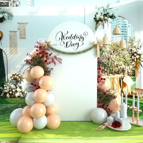Wedding Arch Backdrop Stand Cover, 6.6FT Double Sided Stretchy Arch Cover Fitted Wedding Birthday Party Banquet, alternate
