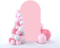 Wedding Arch Backdrop Stand Cover, 6FT Double Sided Stretchy Arch Cover Fitted Wedding Birthday Party Banquet