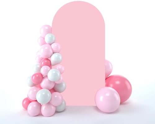 Wedding Arch Backdrop Stand Cover, 6FT Double Sided Stretchy Arch Cover Fitted Wedding Birthday Party Banquet