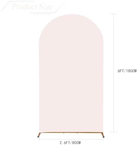 Wedding Arch Backdrop Stand Cover, 6FT Double Sided Stretchy Arch Cover Fitted Wedding Birthday Party Banquet, alternate view