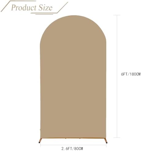Wedding Arch Backdrop Stand Cover, 6FT Double Sided Stretchy Arch Cover Fitted Wedding Birthday Party Banquet, alternate view