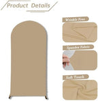 Wedding Arch Backdrop Stand Cover, 6FT Double Sided Stretchy Arch Cover Fitted Wedding Birthday Party Banquet, alternate view