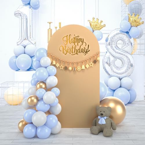 Wedding Arch Backdrop Stand Cover, 6FT Double Sided Stretchy Arch Cover Fitted Wedding Birthday Party Banquet, alternate view