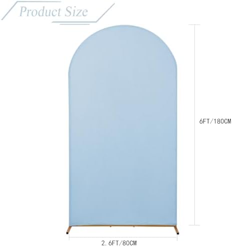 Wedding Arch Backdrop Stand Cover, 6FT Double Sided Stretchy Arch Cover Fitted Wedding Birthday Party Banquet, alternate view