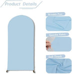 Wedding Arch Backdrop Stand Cover, 6FT Double Sided Stretchy Arch Cover Fitted Wedding Birthday Party Banquet, alternate view