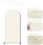 Wedding Arch Backdrop Stand Cover, 6FT Double Sided Stretchy Arch Cover Fitted Wedding Birthday Party Banquet, alternate view