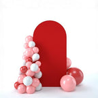 Wedding Arch Backdrop Stand Cover, 6FT Double Sided Stretchy Arch Cover Fitted Wedding Birthday Party Banquet