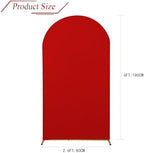 Wedding Arch Backdrop Stand Cover, 6FT Double Sided Stretchy Arch Cover Fitted Wedding Birthday Party Banquet, alternate view