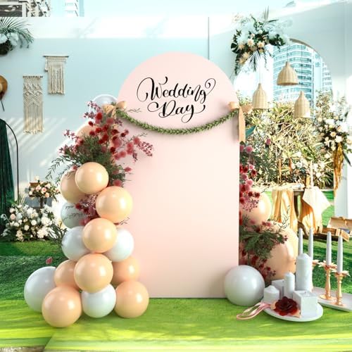 Wedding Arch Backdrop Stand Cover, 7.2FT Double Sided Stretchy Arch Cover Fitted Wedding Birthday Party Banquet, alternate