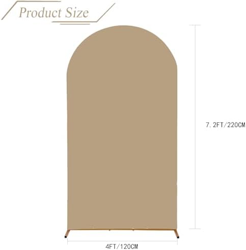 Wedding Arch Backdrop Stand Cover, 7.2FT Double Sided Stretchy Arch Cover Fitted Wedding Birthday Party Banquet, alternate