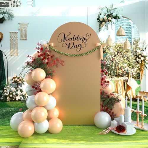 Wedding Arch Backdrop Stand Cover, 7.2FT Double Sided Stretchy Arch Cover Fitted Wedding Birthday Party Banquet, alternate