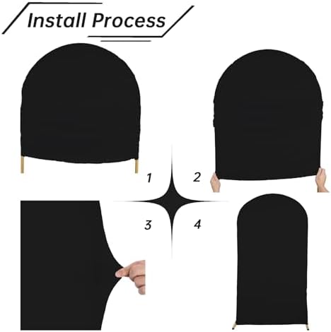 Wedding Arch Backdrop Stand Cover, 7.2FT Double Sided Stretchy Arch Cover Fitted Wedding Birthday Party Banquet, alternate
