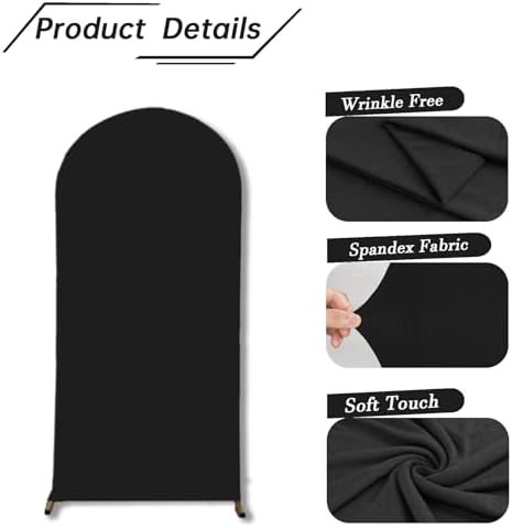 Wedding Arch Backdrop Stand Cover, 7.2FT Double Sided Stretchy Arch Cover Fitted Wedding Birthday Party Banquet, alternate