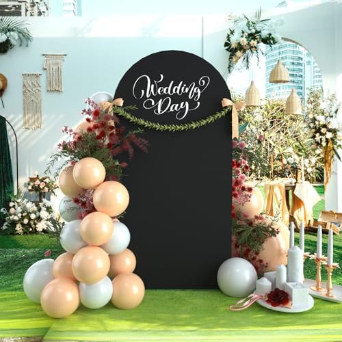 Wedding Arch Backdrop Stand Cover, 7.2FT Double Sided Stretchy Arch Cover Fitted Wedding Birthday Party Banquet, alternate