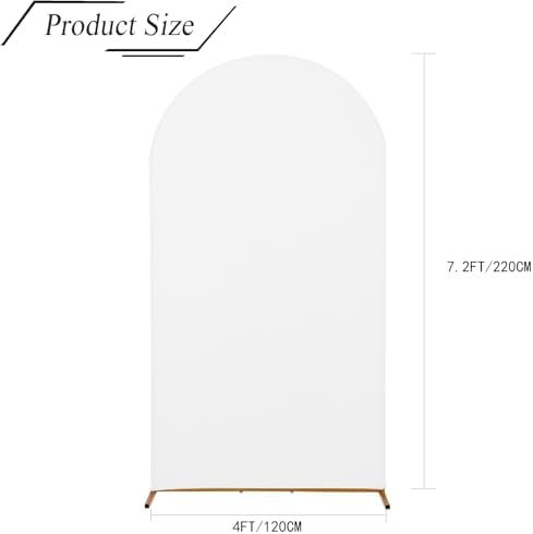 Wedding Arch Backdrop Stand Cover, 7.2FT Double Sided Stretchy Arch Cover Fitted Wedding Birthday Party Banquet, alternate