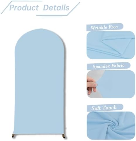 Wedding Arch Backdrop Stand Cover, 7.2FT Double Sided Stretchy Arch Cover Fitted Wedding Birthday Party Banquet, alternate