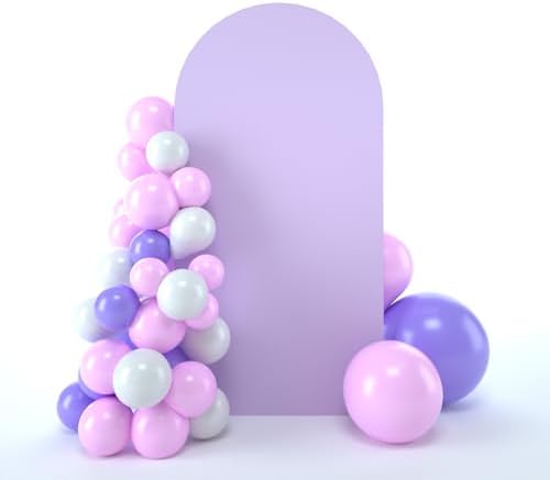 Wedding Arch Backdrop Stand Cover, 7.2FT Double Sided Stretchy Arch Cover Fitted Wedding Birthday Party Banquet