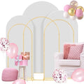 Wedding Arch Backdrop Stand Set Metal Arch Backdrop Stand with Wedding Arch Cover, Wedding Balloon Arch Backdrop