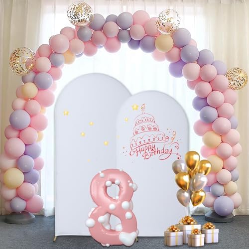 Wedding Arch Backdrop Stand Set Metal Arch Backdrop Stand with Wedding Arch Cover, Wedding Balloon Arch Backdrop, alternate