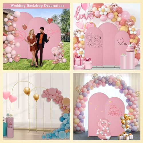 Wedding Arch Backdrop Stand Set Metal Arch Backdrop Stand with Wedding Arch Cover, Wedding Balloon Arch Backdrop, alternate