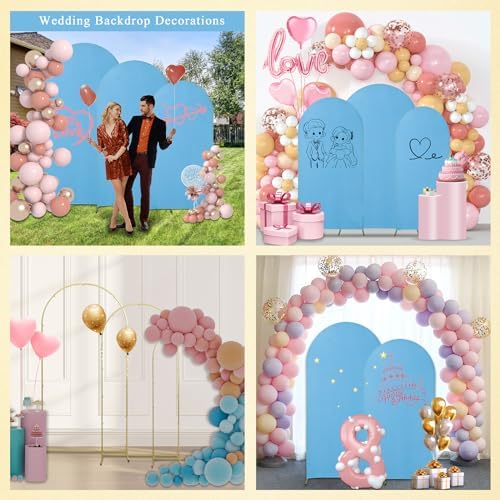 Wedding Arch Backdrop Stand Set Metal Arch Backdrop Stand with Wedding Arch Cover, Wedding Balloon Arch Backdrop, alternate