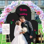 Wedding Arch Backdrop Stand Set Metal Arch Backdrop Stand with Wedding Arch Cover, Wedding Balloon Arch Backdrop, alternate