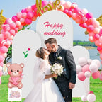 Wedding Arch Backdrop Stand Set Metal Arch Backdrop Stand with Wedding Arch Cover, Wedding Balloon Arch Backdrop, alternate