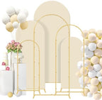 Wedding Arch Backdrop Stand Set Metal Arch Backdrop Stand with Wedding Arch Cover, Wedding Balloon Arch Backdrop
