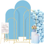 Wedding Arch Backdrop Stand Set Metal Arch Backdrop Stand with Wedding Arch Cover, Wedding Balloon Arch Backdrop