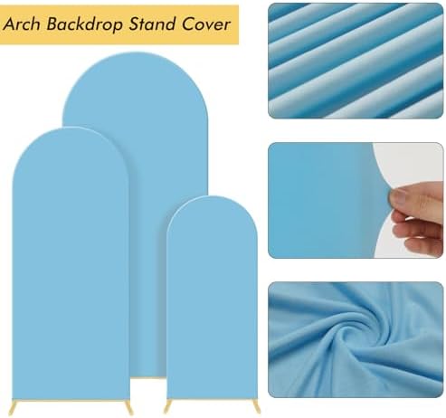Wedding Arch Backdrop Stand Set Metal Arch Backdrop Stand with Wedding Arch Cover, Wedding Balloon Arch Backdrop, alternate