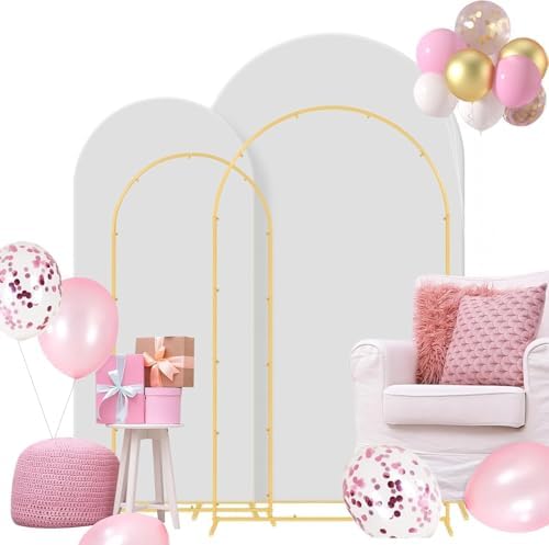Wedding Arch Backdrop Stand Set Metal Arch Backdrop Stand with Wedding Arch Cover, Wedding Balloon Arch Backdrop, alternate