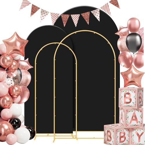 Wedding Arch Backdrop Stand Set Metal Arch Backdrop Stand with Wedding Arch Cover, Wedding Balloon Arch Backdrop, alternate
