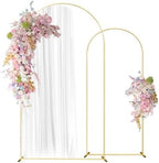 Wedding Arch Backdrop Stand Set of 2 (7.2FT, 6FT) Gold Wedding Balloon Arched Backdrop Stand Square Arch Frame