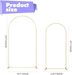 Wedding Arch Backdrop Stand Set of 2 (7.2FT, 6FT) Gold Wedding Balloon Arched Backdrop Stand Square Arch Frame, alternate