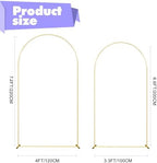 Wedding Arch Backdrop Stand Set of 2 Aluminum Gold Arched Frame (7.2FT, 6.6FT) for Birthday Party Bridal Baby, alternate view