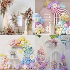 Wedding Arch Backdrop Stand Set of 2 Aluminum Gold Arched Frame (7.2FT, 6.6FT) for Birthday Party Bridal Baby, alternate view