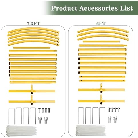 Wedding Arch Backdrop Stand Set of 2, Gold Metal, 7.3FT & 6FT, alternate view 5